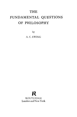 Cover of Fundamental Questions of Philosophy