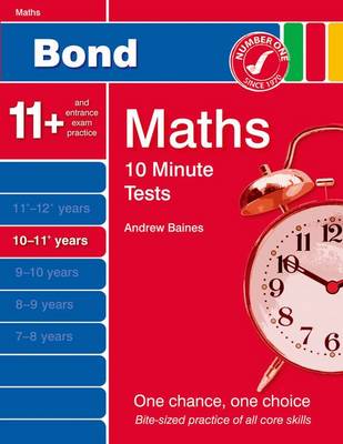 Book cover for Bond 10 Minute Tests Maths: 10-11 Years