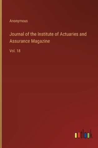 Cover of Journal of the Institute of Actuaries and Assurance Magazine