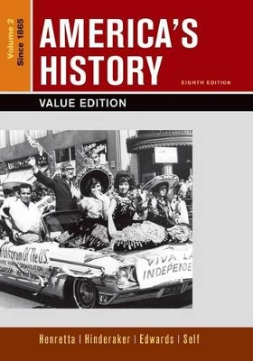 Book cover for Loose-Leaf Version of America's History, Value Edition, Volume 2