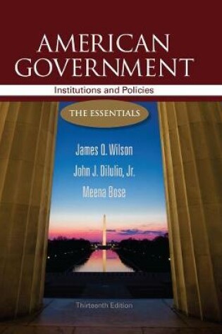 Cover of American Government: Institutions and Policies