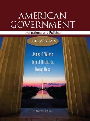 Book cover for American Government: Institutions and Policies