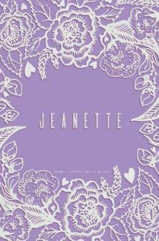 Cover of Janette. Lavender Purple Journal, Dot Grid