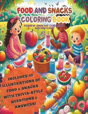 Book cover for Food and Snacks Coloring Book