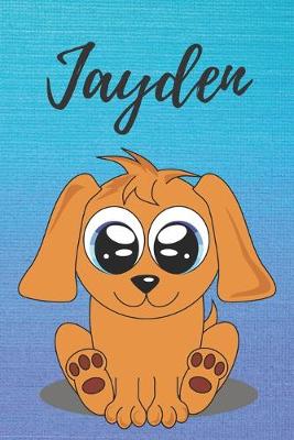 Book cover for Jayden dog coloring book / notebook / journal / diary