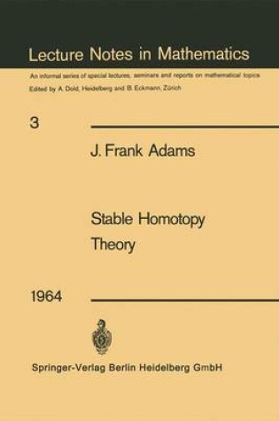 Cover of Stable Homotopy Theory