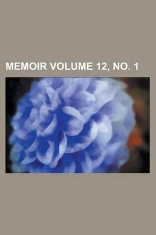 Cover of Memoir Volume 12, No. 1