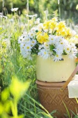Cover of Shasta Daisy Flowers in a Yellow Pot and a Wicker Picnic Basket Journal