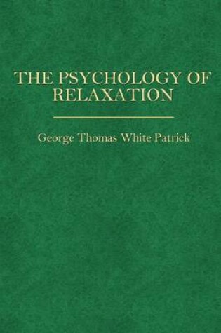 Cover of The Psychology of Relaxation