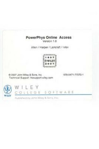 Cover of Password Card to Access PowerPowerPhys