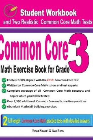 Cover of Common Core Math Exercise Book for Grade 3