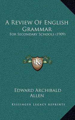 Book cover for A Review of English Grammar