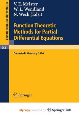 Cover of Function Theoretic Methods for Partial Differential Equations