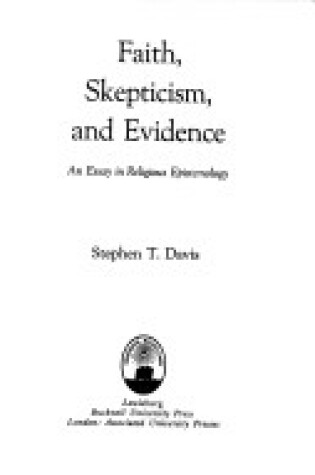 Cover of Faith, Scepticism and Evidence