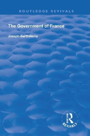 Cover of The Government of France