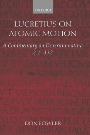 Cover of Lucretius on Atomic Motion