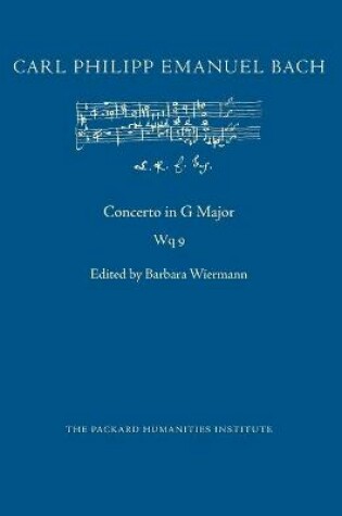 Cover of Concerto in G Major, Wq 9