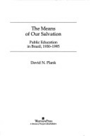 Cover of The Means Of Our Salvation