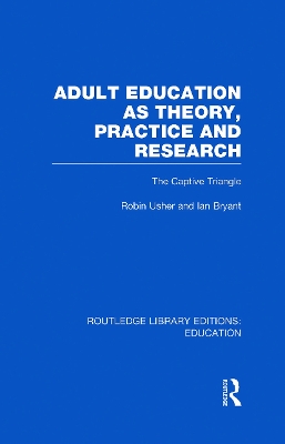 Cover of Adult Education as Theory, Practice and Research