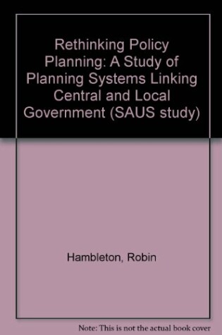 Cover of Rethinking Policy Planning