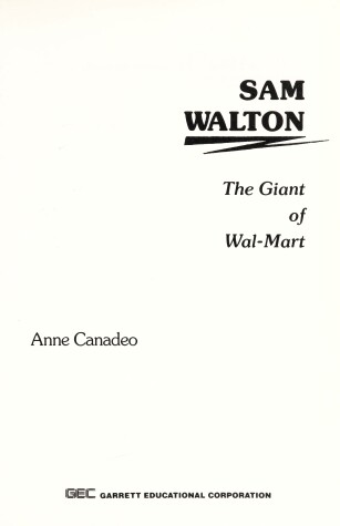 Cover of Sam Walton, the Giant of Wal-Mart