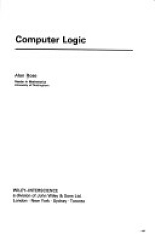 Cover of Computer Logic