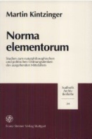 Cover of Norma Elementorum