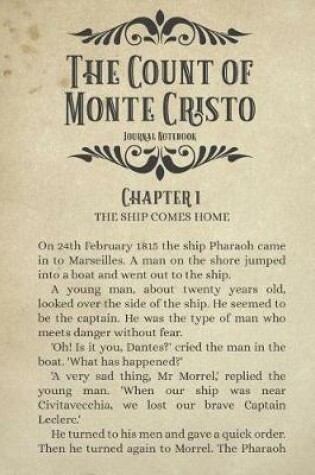 Cover of The Count Of Monte Cristo Journal Notebook