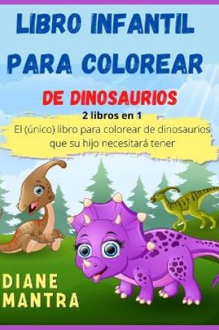 Cover of Libro infantil para colorear de dinosaurios