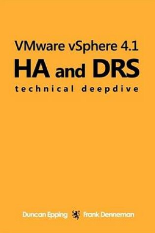 Cover of Vmware Vsphere 4.1 Ha and Drs Technical Deepdive