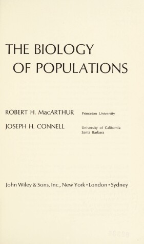Book cover for Biology of Populations