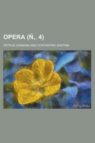 Cover of Opera Volume N . 4