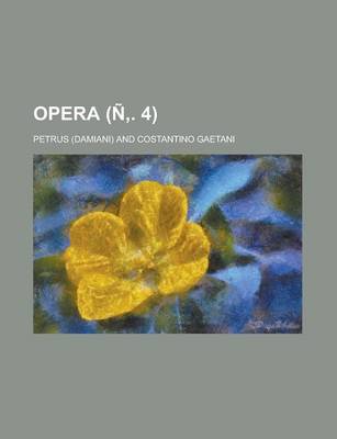 Book cover for Opera Volume N . 4