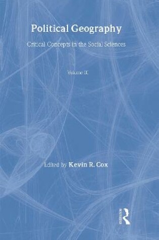 Cover of Political Geography Crit Conc Vol3