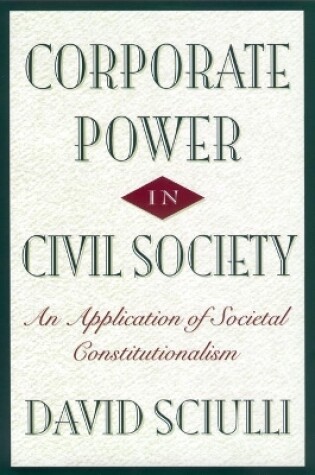 Cover of Corporate Power in Civil Society