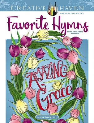 Book cover for Creative Haven Favorite Hymns Coloring Book