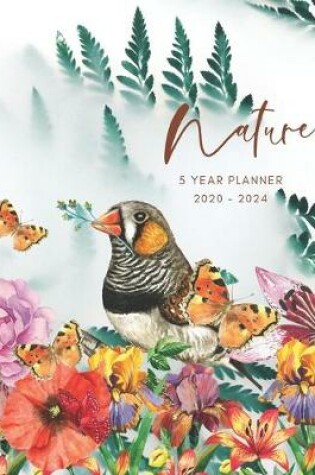 Cover of 2020-2024 Five Year Planner Monthly Calendar Nature Goals Agenda Schedule Organizer