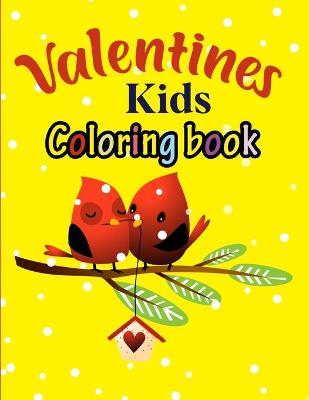 Book cover for Valentine's kids coloring book