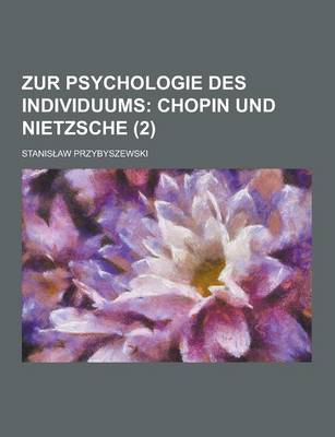 Book cover for Zur Psychologie Des Individuums (2)