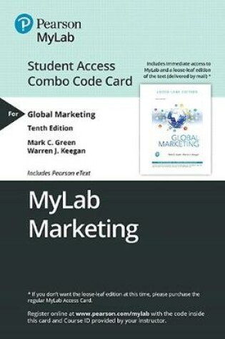 Cover of Mylab Marketing with Pearson Etext -- Combo Access Card -- For Global Marketing