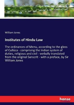 Book cover for Institutes of Hindu Law