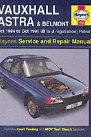 Cover of Vauxhall Astra and Belmont Service and Repair Manual (1984-1991)