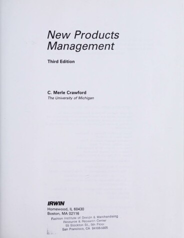 Book cover for New Products Management