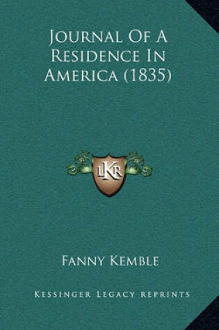 Cover of Journal of a Residence in America (1835)