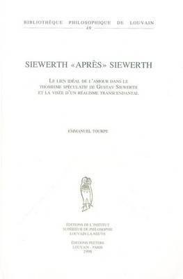 Book cover for Siewerth "Apres" Siewerth