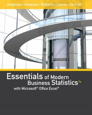 Book cover for Essentials of Modern Business Statistics with Microsoft®Office Excel® (Book Only)