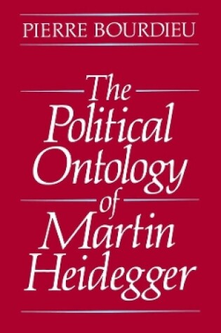 Cover of The Political Ontology of Martin Heidegger