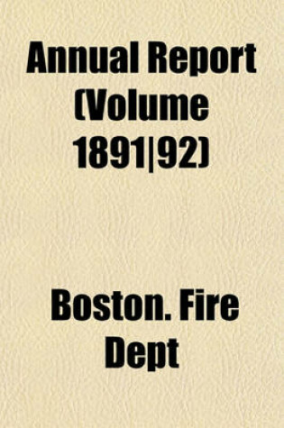 Cover of Annual Report (Volume 1891-92)