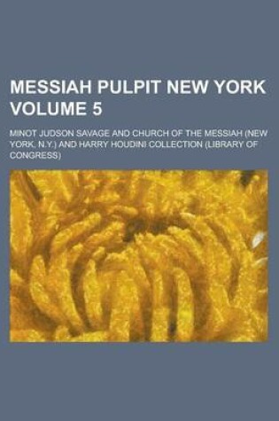 Cover of Messiah Pulpit New York Volume 5