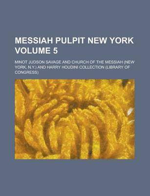 Book cover for Messiah Pulpit New York Volume 5